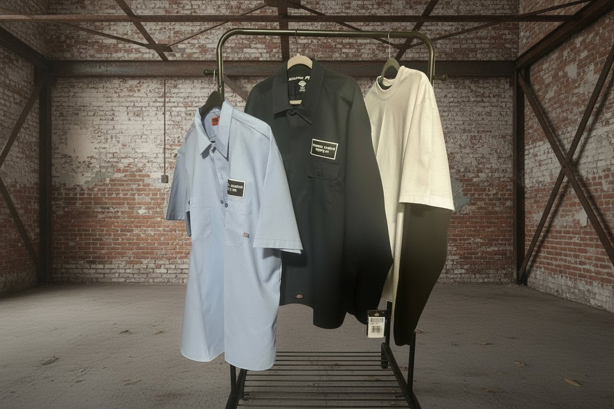 Dickies Work Shirt with Segundo Barrio Patch - Premium Pressed - Segundo Barrio Supply Co.