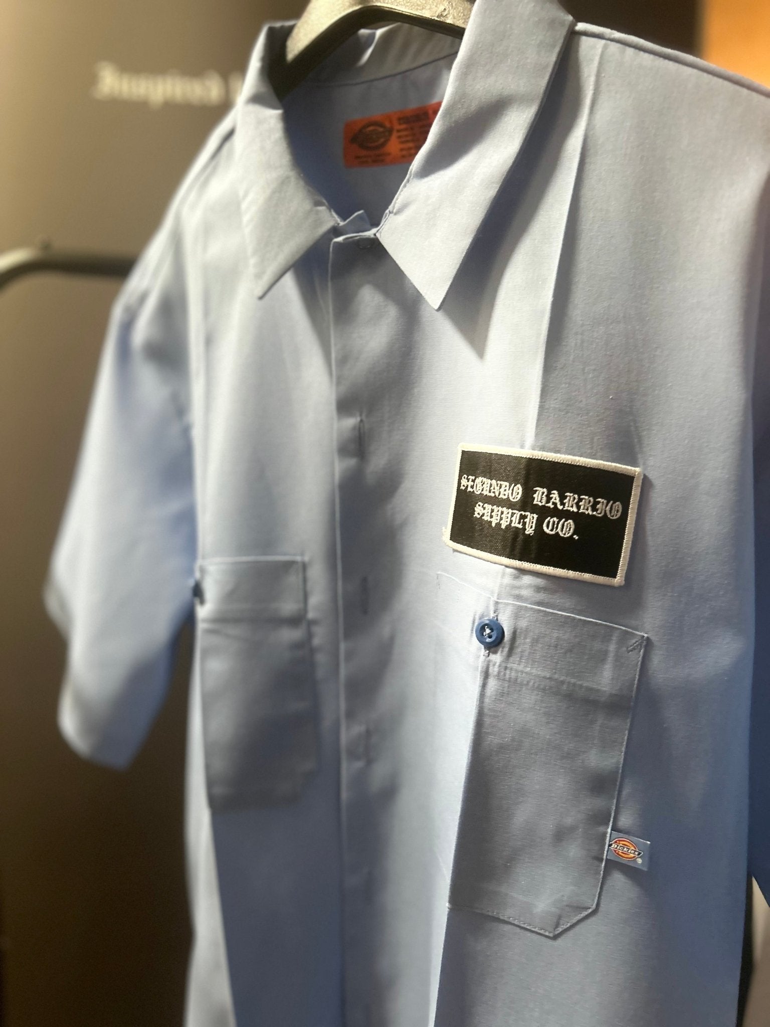 Dickies Work Shirt with Segundo Barrio Patch - Premium Pressed - Segundo Barrio Supply Co.