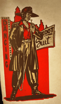 Zoot Suit Dancing — Vintage 1970s Chicano Art Iron On Tee - Segundo Barrio Supply Co.